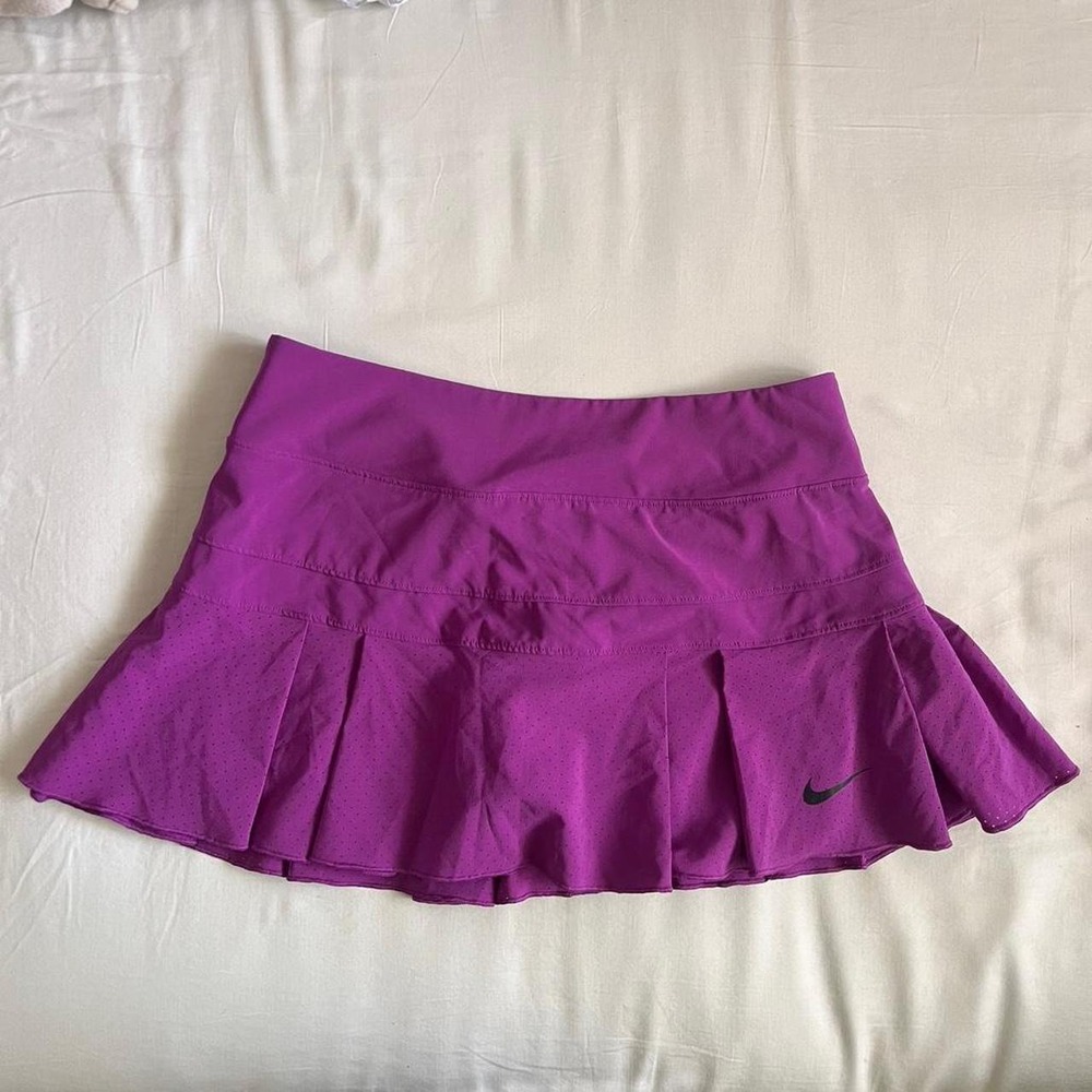 Nike Tennis Skort Womens Sz S Purple Pleated Sporty Athleisure